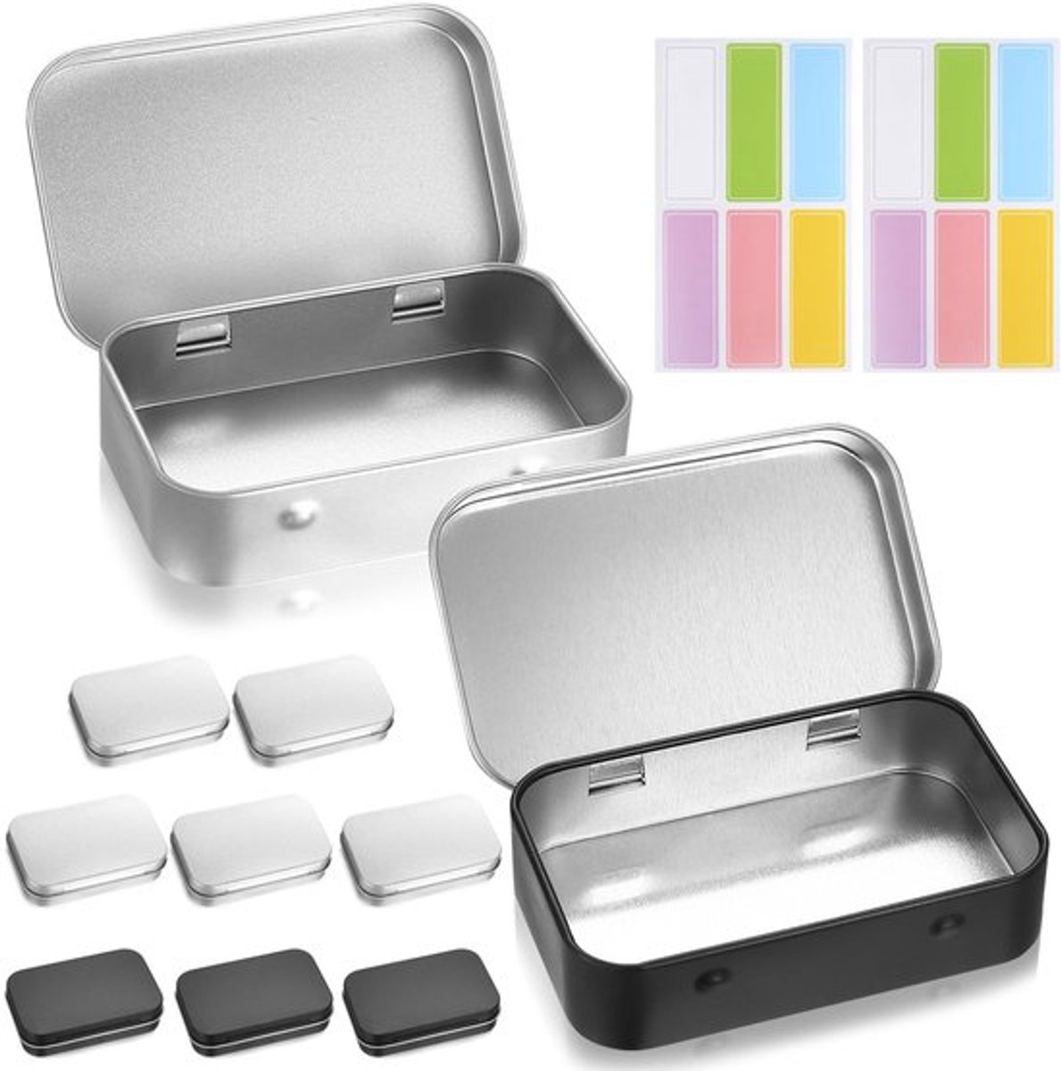 MTTProducts - Metalen Opbergdozen - Handige Bewaarcans - Duurzaam Ontwerp - Zilver