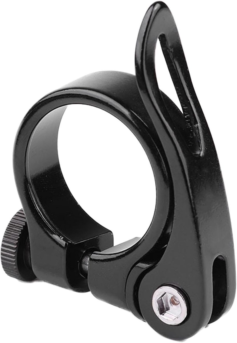 Fietszadelklem - Zadelpenklem - Fietsen Verbeteren - Aluminium Legering - 30.2-31.9mm - Zwart