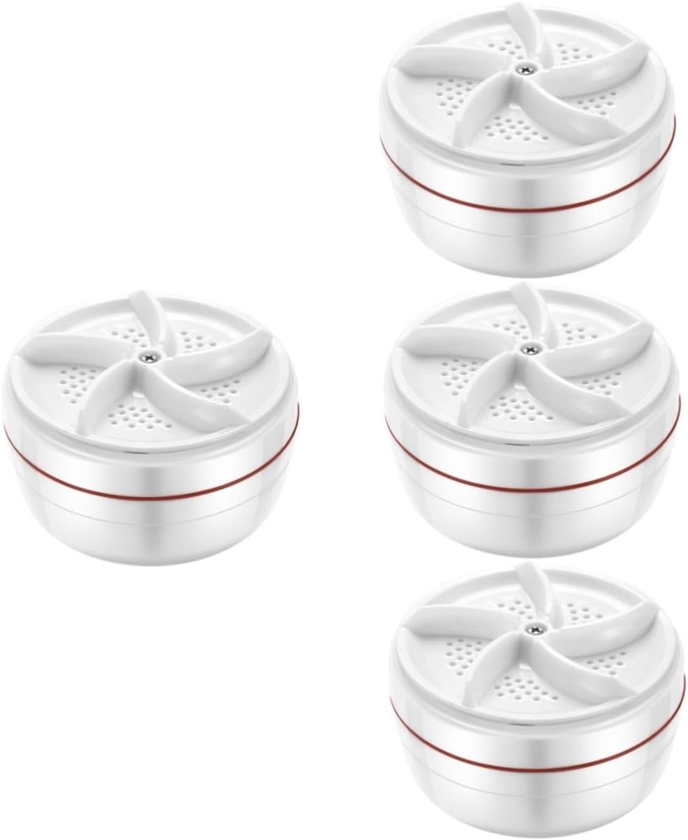 Mini Wasmachine Compacte Washer Reizen en Kleine Was Hoogfrequente Cavitatie 4 stuks 9cm Wit
