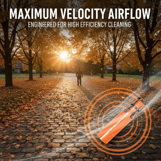 Bladblazer booster - Luchtstroombooster voor bladblazers - Turbine mondstuk met verlengde luchtstroomversneller - Krachtige bladruimer voor gazon en oprit (1 stuk, oranje kleur) van Merkloos	 — afbeelding 3