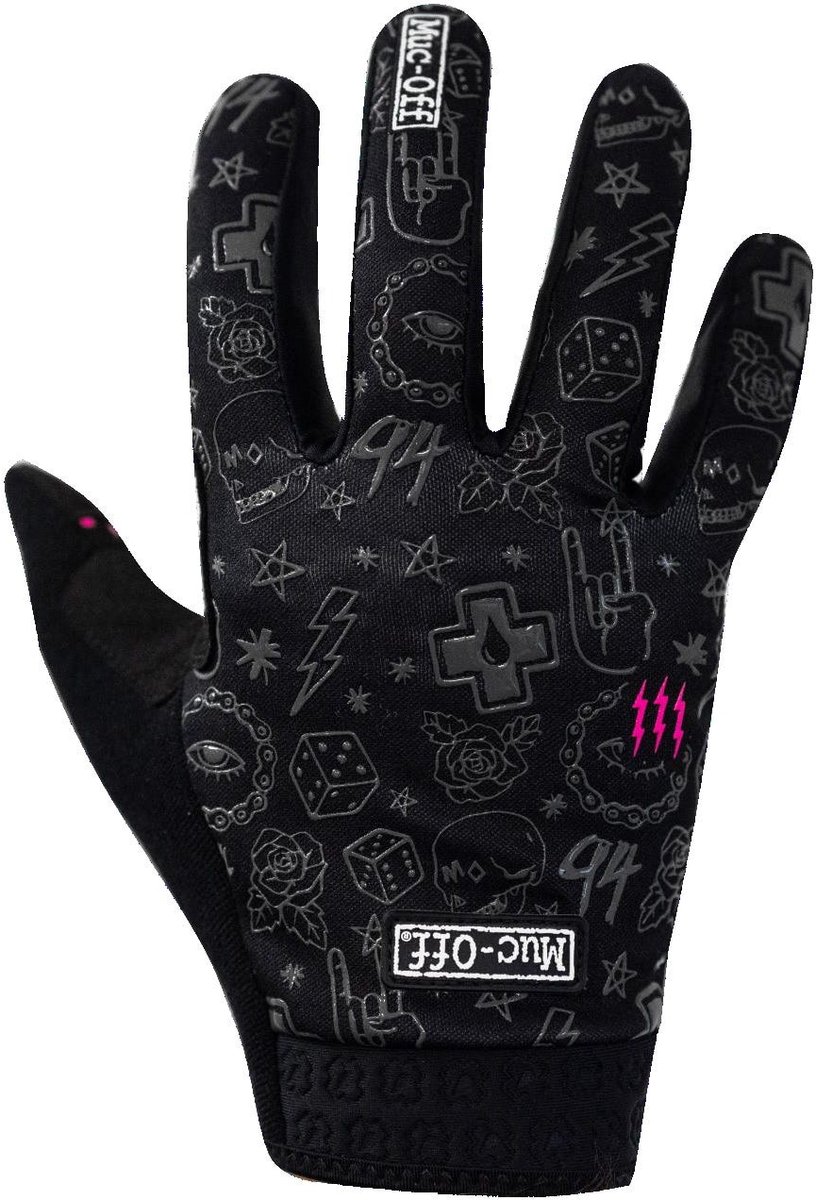 Muc-Off Rider Punk - Fietshandschoenen - Zwart-Roze - Ergonomische pasvorm - Neopreen manchet - Silicone grip - Touchscreen compatibel - XXL