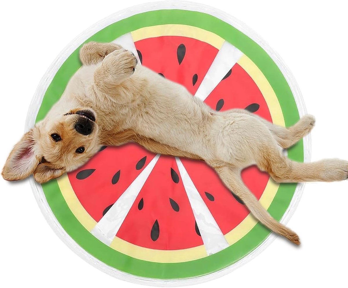 Kattenkoelmat - Huisdier watermat - Hittebestrijding - Creatief fruitmodel - 36 cm diameter - Watermeloen