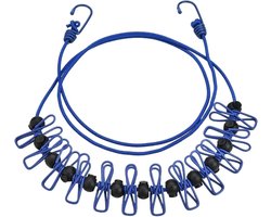 Draagbare Waslijn - Reis Waslijn - Kleding Drogen - Winddicht Elastisch - 1.8 Meter - Blauw