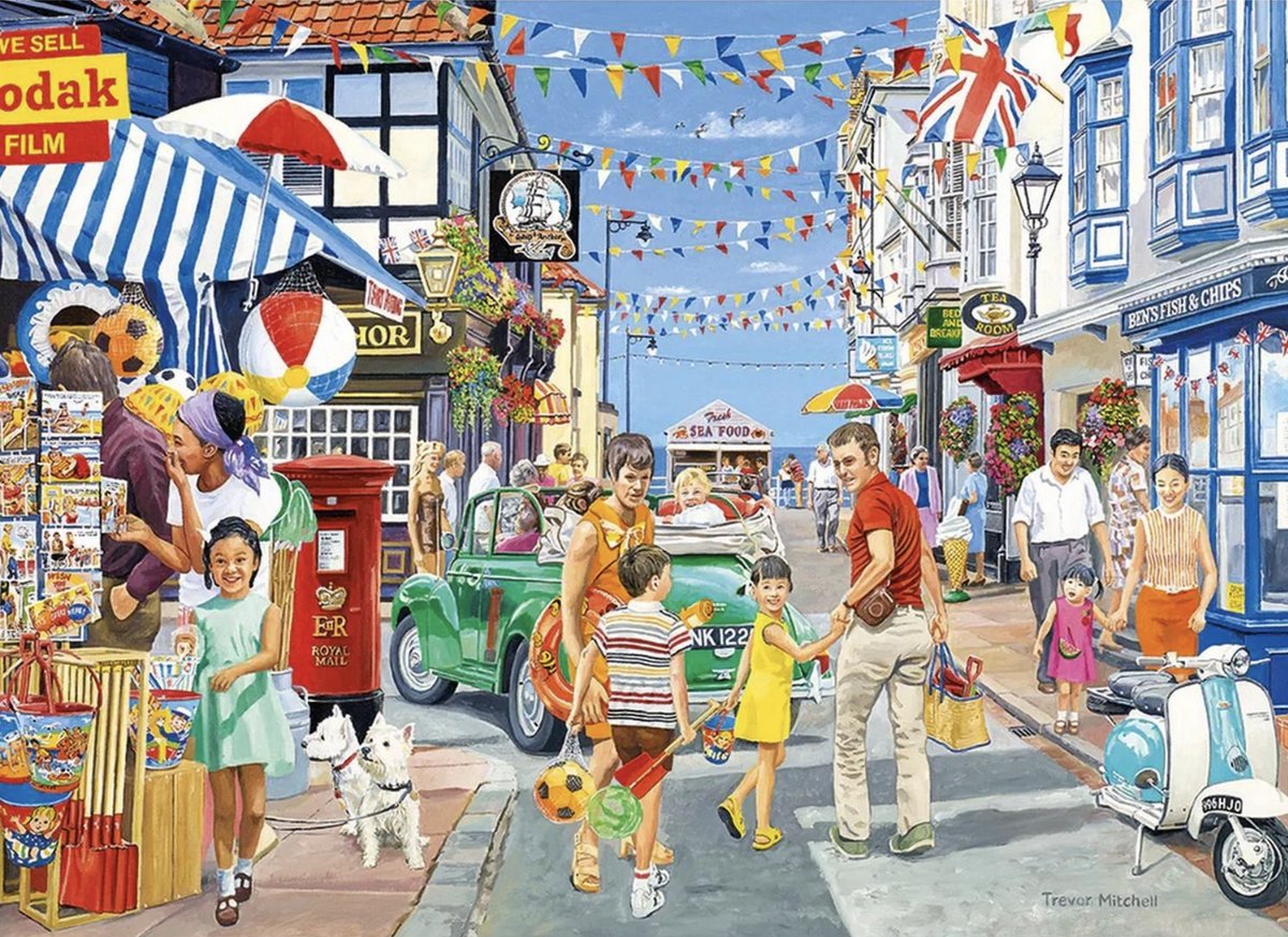 Gibsons - Heading for the Beach (door Trevor Mitchell) - 1000 stukjes 68×49cm (b×h) - Legpuzzel voor volwassenen