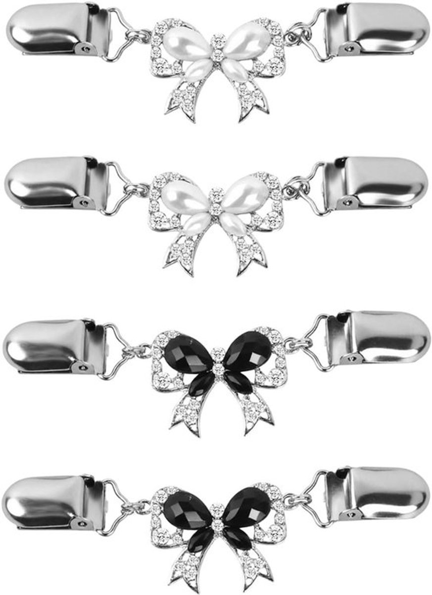 Set van 4 elastische cardiganclips Allecto Plus - Unisex