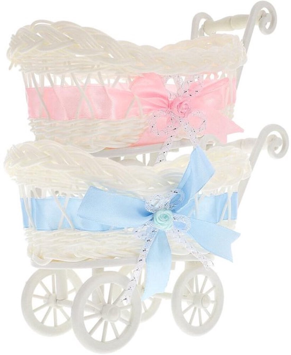 Solidchoice - Dailygoody - Gesimuleerde rotan kinderwagen - Snoepmand - Creatief