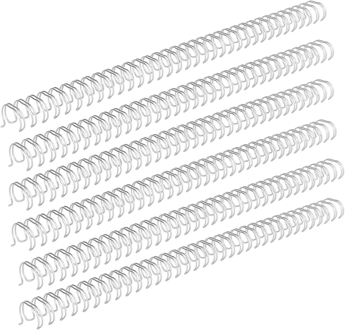 Spiraalbinding met 34 lussen voor A4 papier, dubbele draadrug, capaciteit 120 vellen, 14.3 mm diameter, ideaal voor studenten en collega's