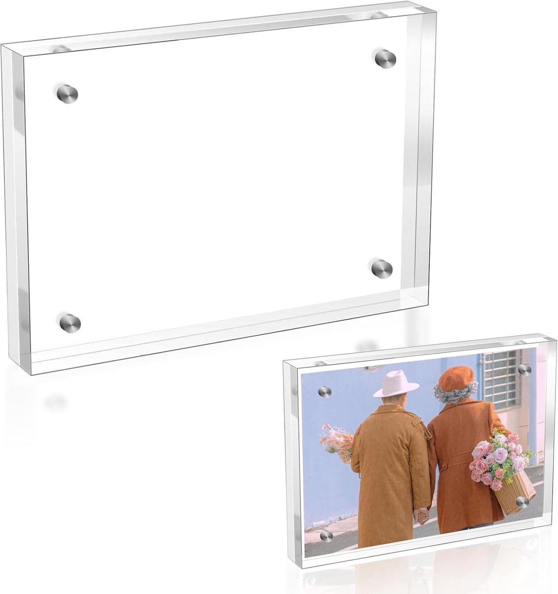 Acryl fotolijst - Transparant - Dubbelzijdig ontwerp - Sterke magneetkracht - Voor Kantoor en Thuis
