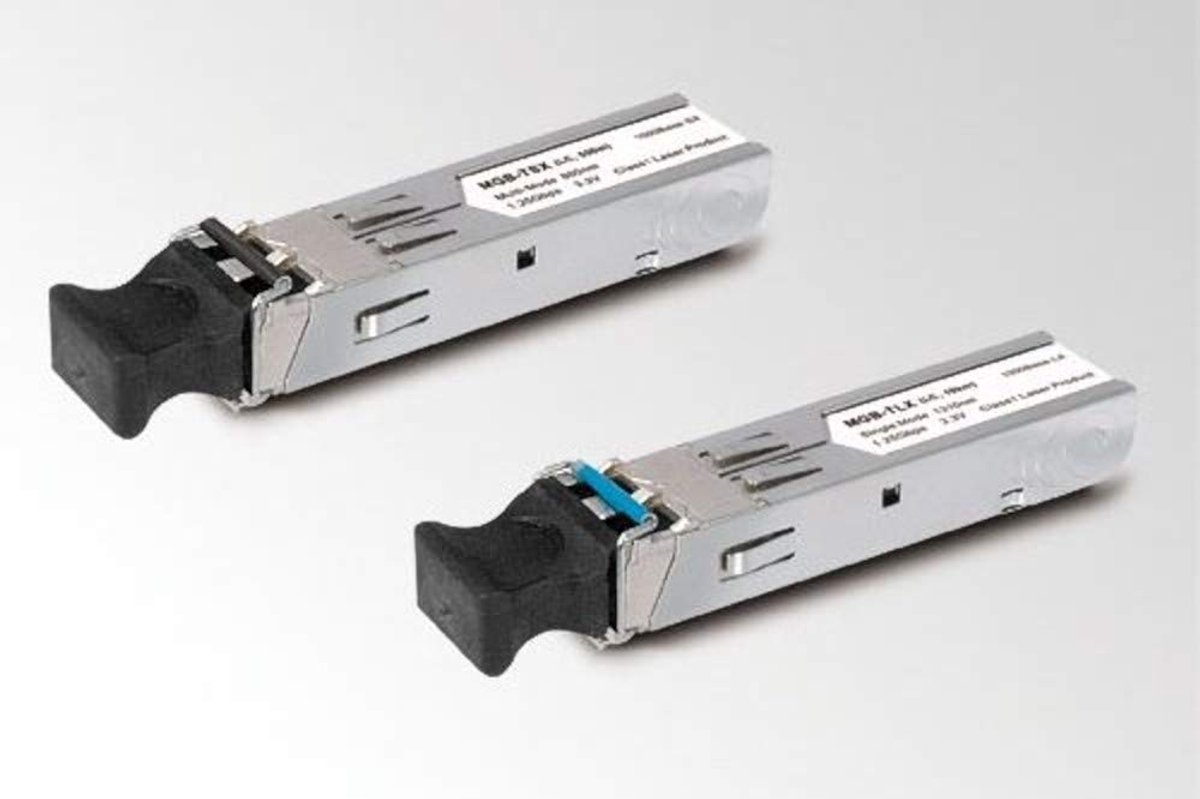 Netwerk Transceiver Module - Mini GBIC Glasvezel - Netwerk Verbindingen - 1000 Mbit/s Snelheid - 850 nm - Zilver
