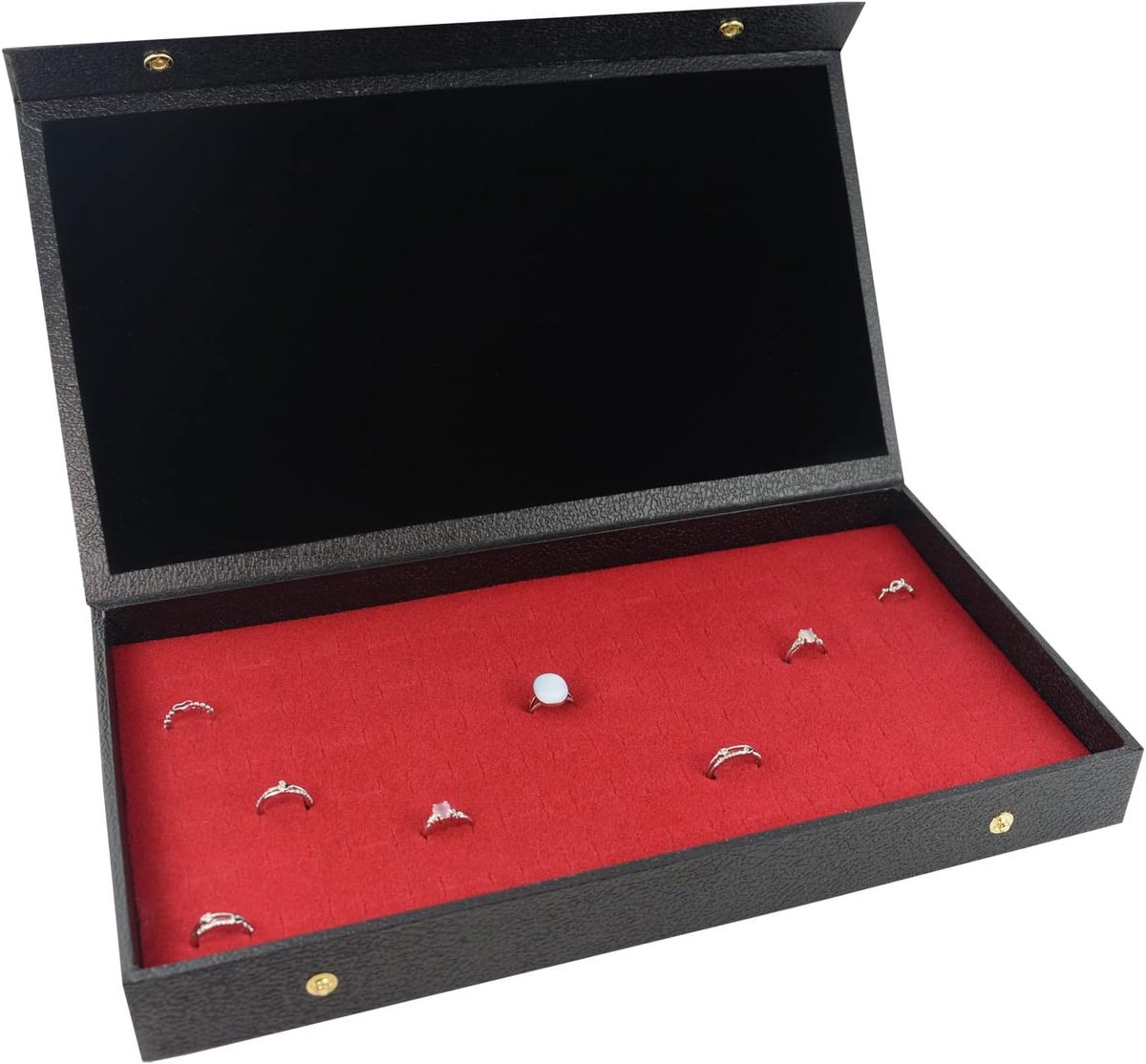 Sieraden Display - Ring Houder - Sieraden Presentatie - Keuze 144 of 72 - 37.5 cm - Rood