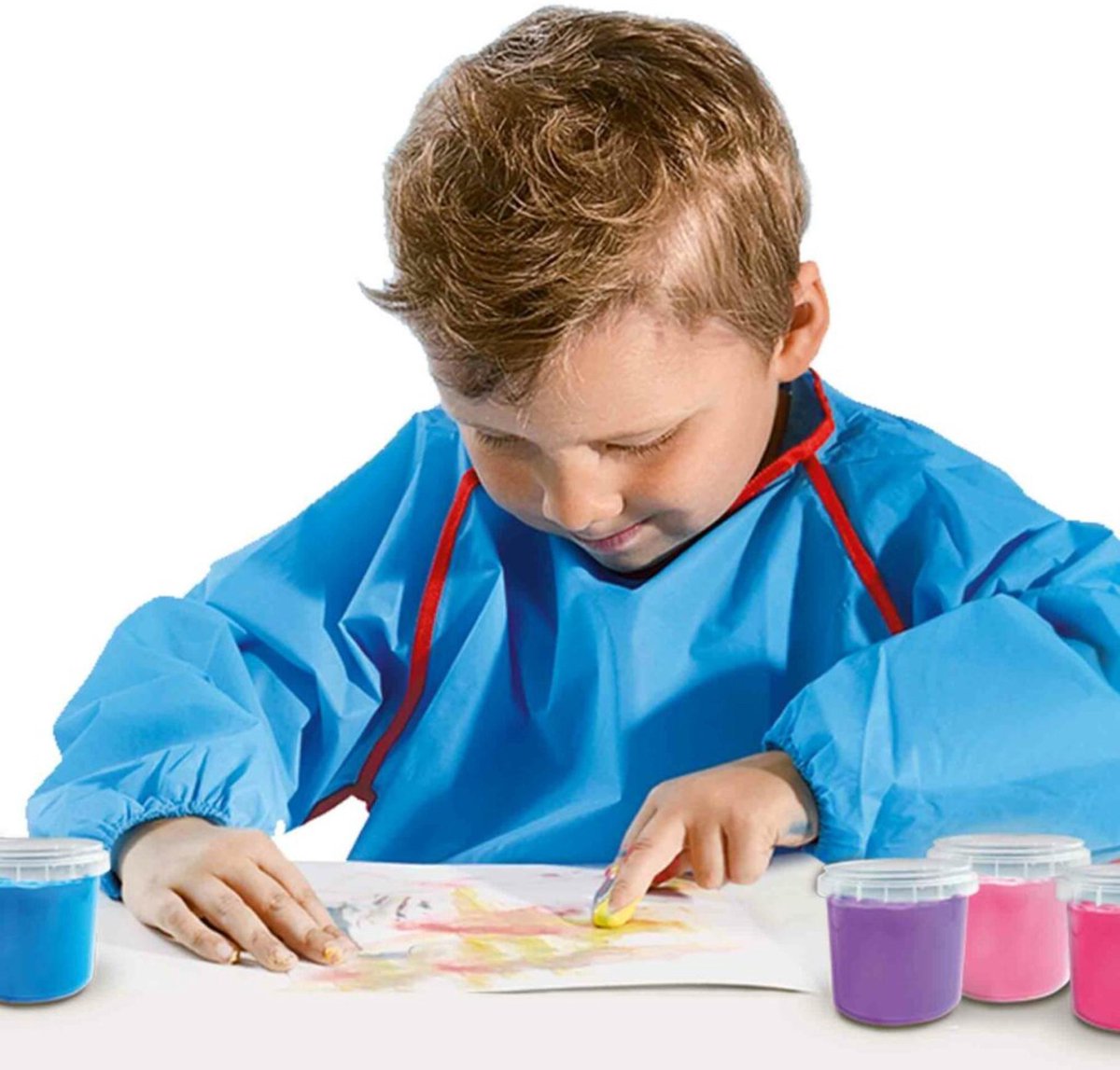 SES Creative Vingerverf - Trendy 4 Kleuren - Vanaf 2 Jaar - 4 x 110 ml - Knutselen - Glutenvrij - Schoencadeautjes Sinterklaas — afbeelding 3