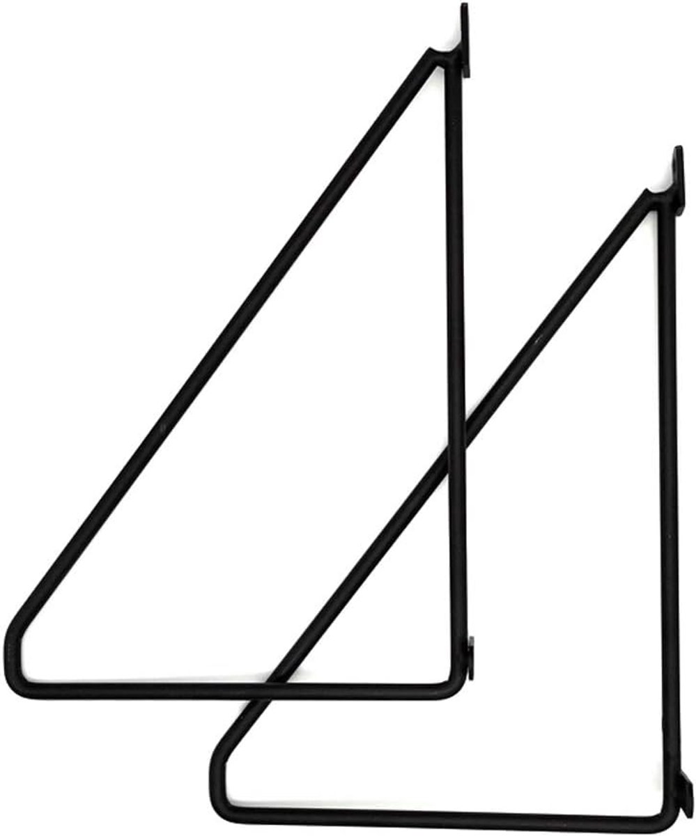 Draagsteunen Plank - Wandsteunen Zwart - DIY Interieur - Driehoekige Constructie - 30 cm - Zwart