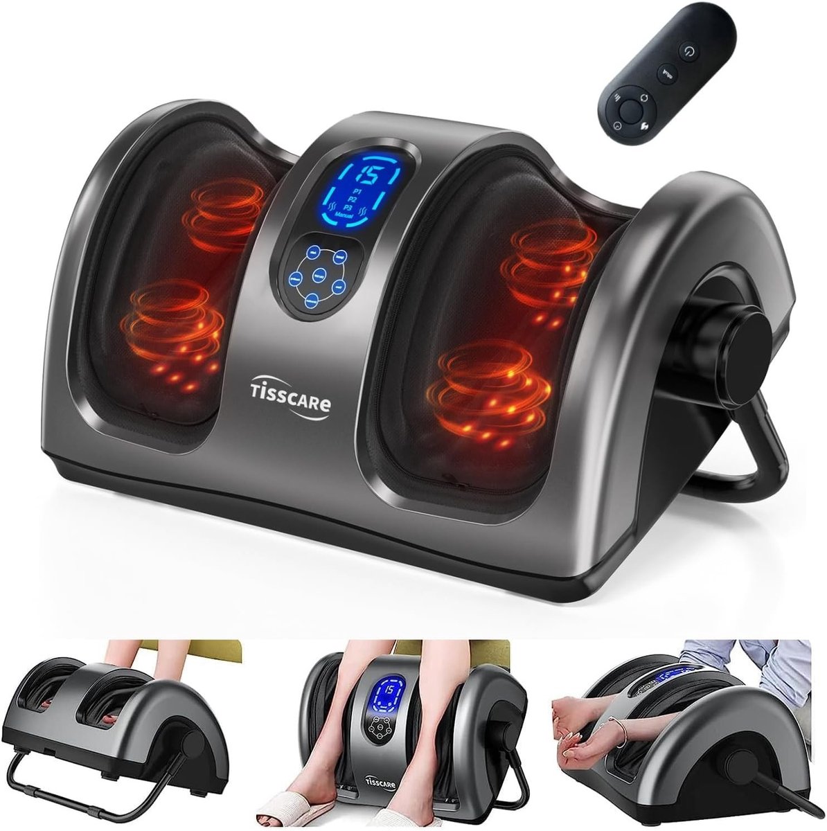 Voetmassageapparaat - Kunstleer - Professionele Shiatsu-massage - Met verwarmingsfunctie - Voor Thuisgebruik