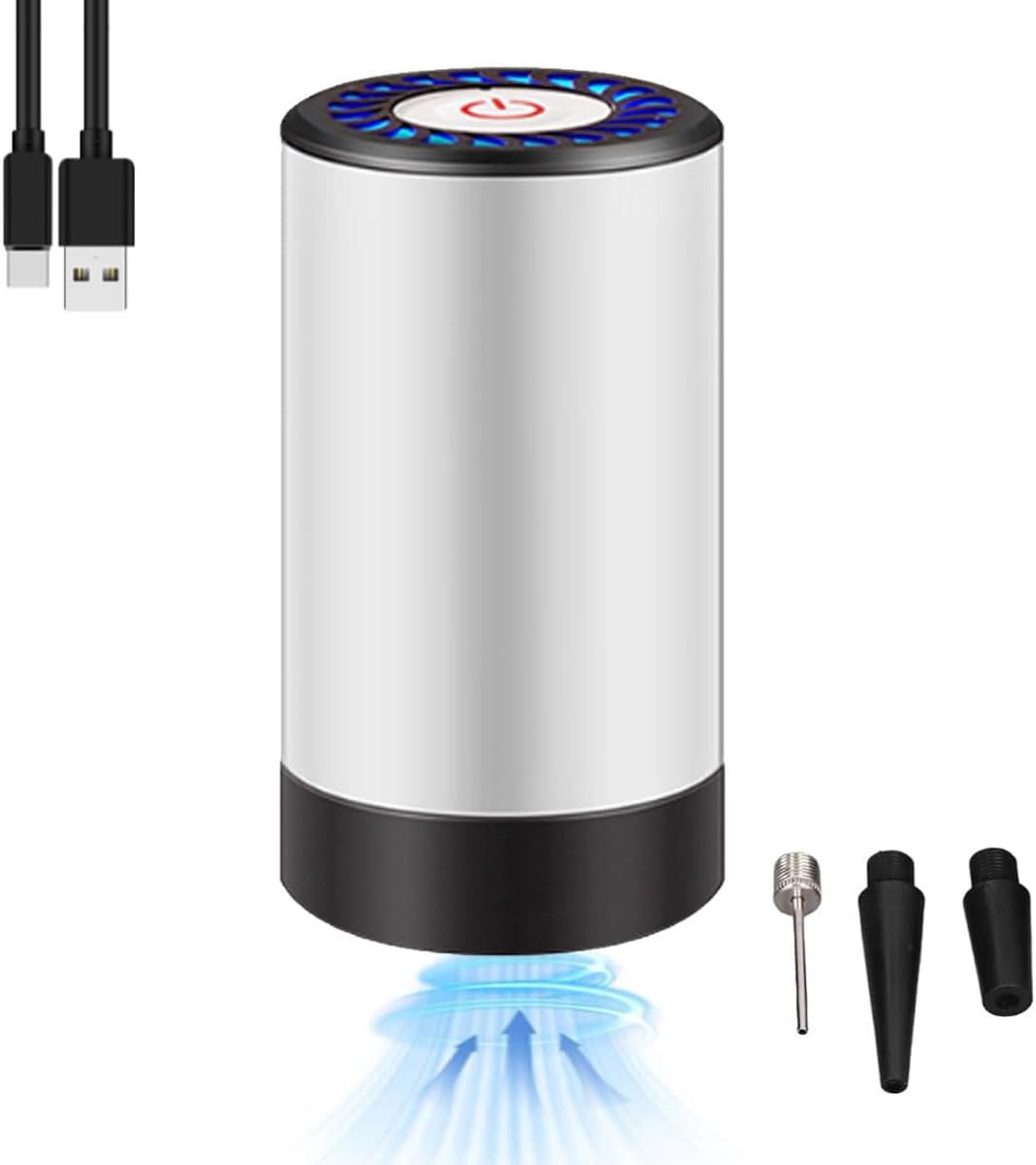 Mini Luchtpomp - Draagbare Pomp - Opblaasbare Producten - USB Oplaadbaar - 800mAh Batterij - Wit