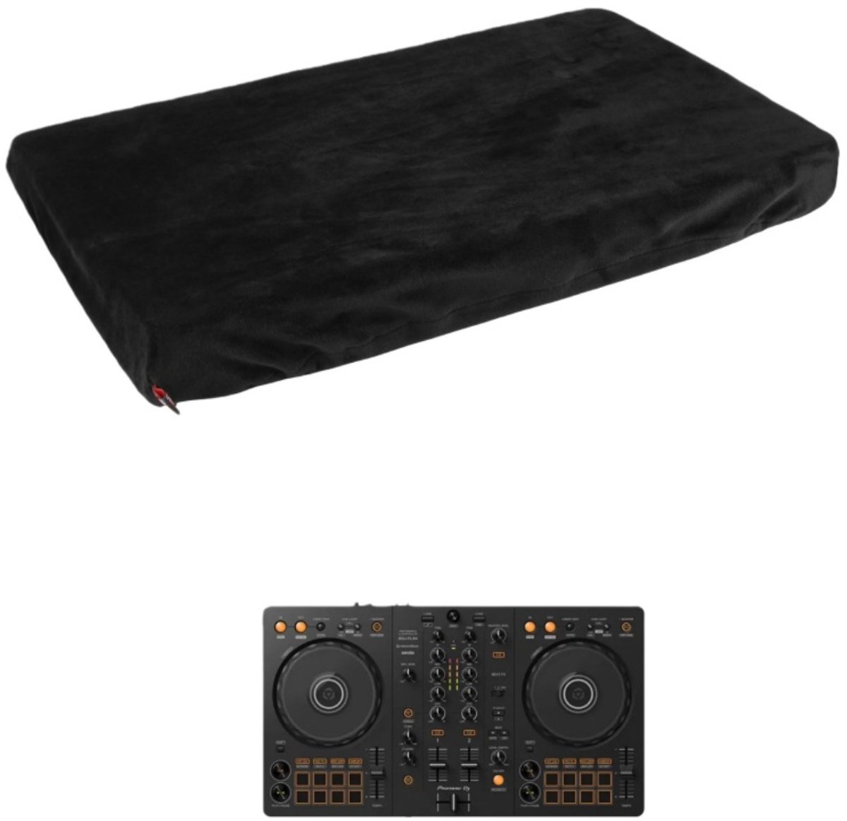 Inf Zachte stofhoes compatibel met Pioneer DJ DDJ-FLX4 controller - Zwarte Spandex beschermhoes