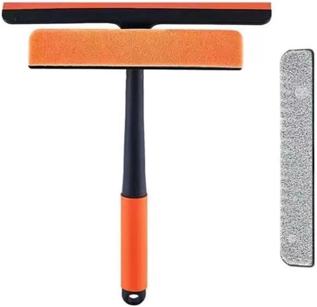 Reinigingsborstel - Raamwisser - Glas Reinigen - 360 graden draaibaar - 33 x 27 cm - Oranje