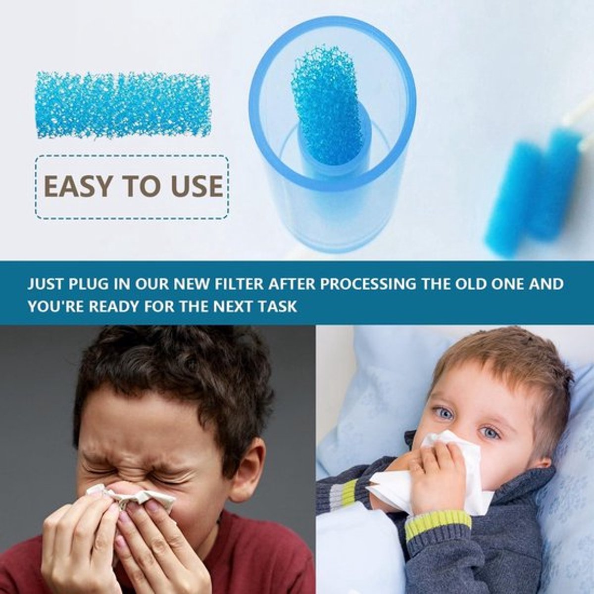 Premium foam filters voor neusaspirator Inovra Plus, 100 stukken