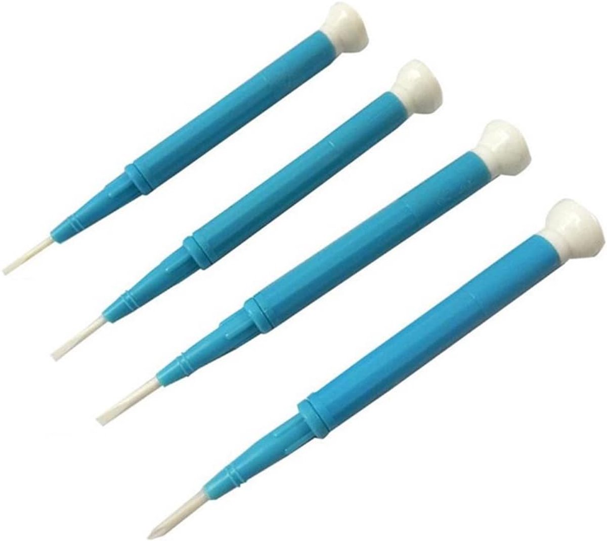 Keramische Schroevendraaier Set - Antistatisch Gereedschap - Circuit Aanpassen - Isolerende Zirkonium Tip - 4 Stuks - Blauw Wit