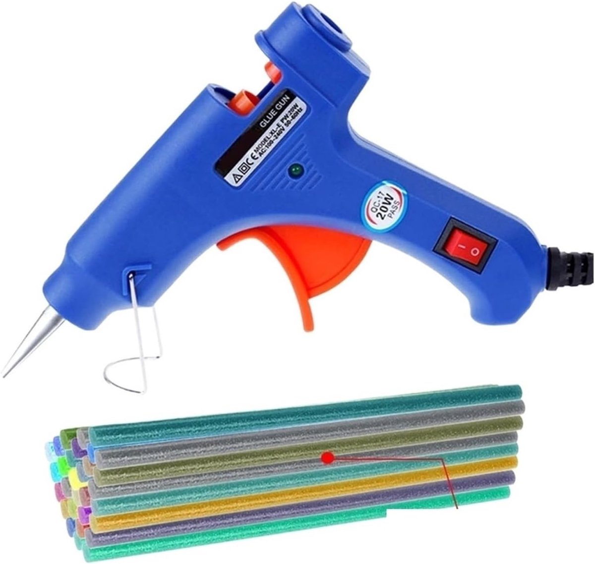 Lijmpistool - Hete lijm - Hobby en reparatie - Snelle opwarming - 7x100mm sticks - Niet gespecificeerd