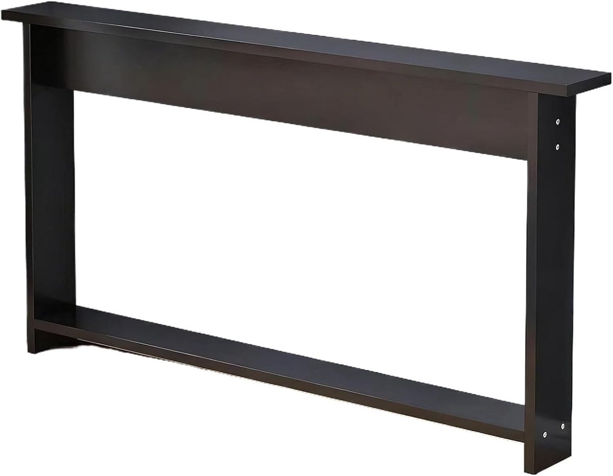 Elegante consoletafel - Smalle bijzettafel - Ruimte maximaliseren - Stevige houten constructie - 80 x 20 x 60 cm - Zwart