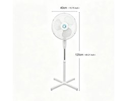 Cventrix Ventilator - Ventilatoren - Ventilator Staand - Statiefventilator - Multifunctionele Staande Ventilator - 125 cm