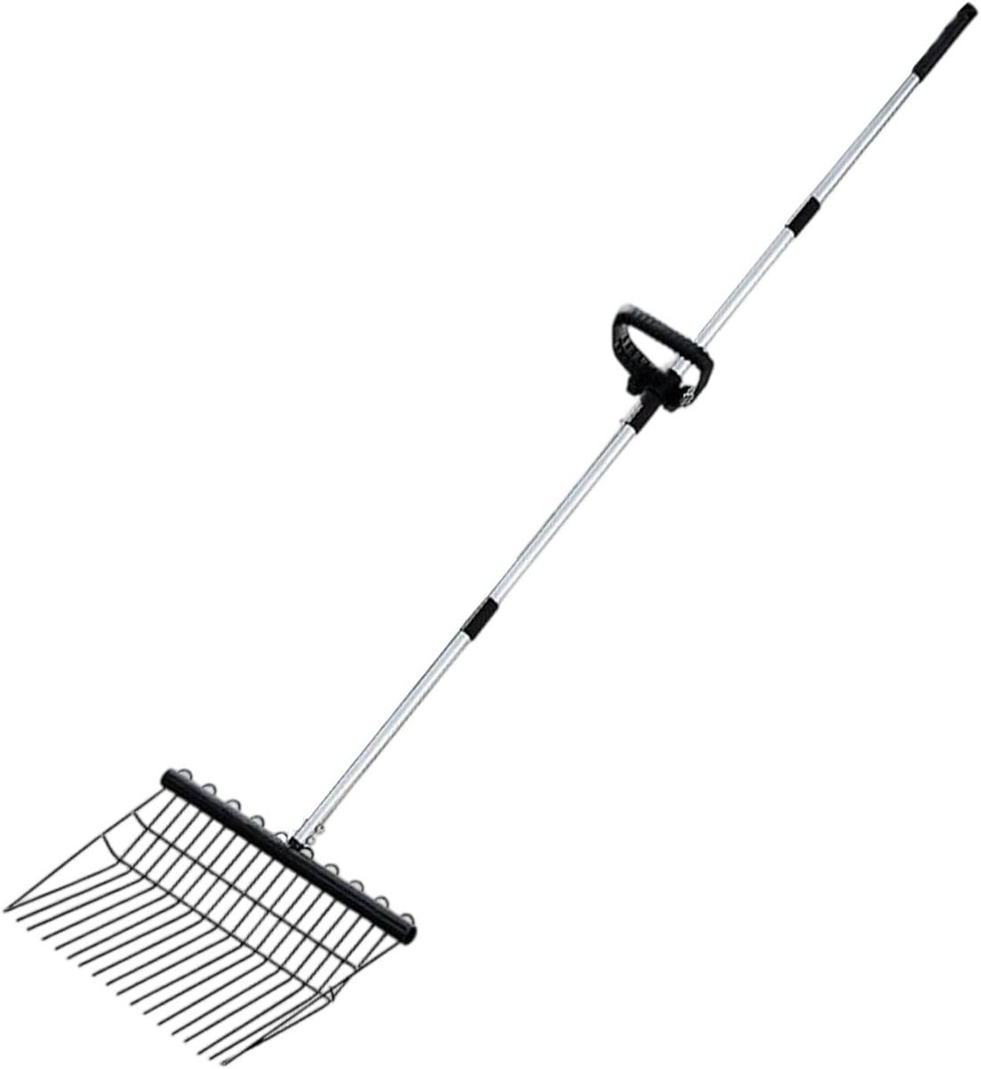 Tuin Hark - Metaal Cultivator - Tuin Onderhoud - Ergonomisch Verstelbaar - 166 cm Lengte - Zwart