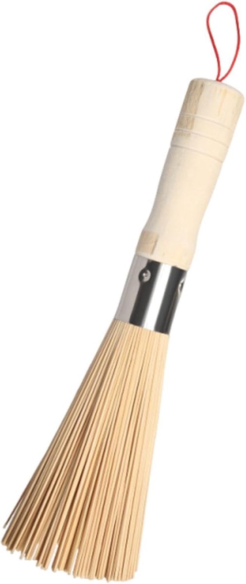 Keukenborstel - Pannenreiniger - Keuken schoonmaken - Ergonomische grip - 28.9 cm - Houtkleur