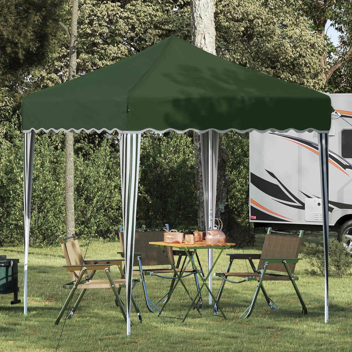 Pop-up partytent - Feest tent - Buitenfeesten organiseren - In hoogte verstelbaar - 195 x 245 cm - Groen