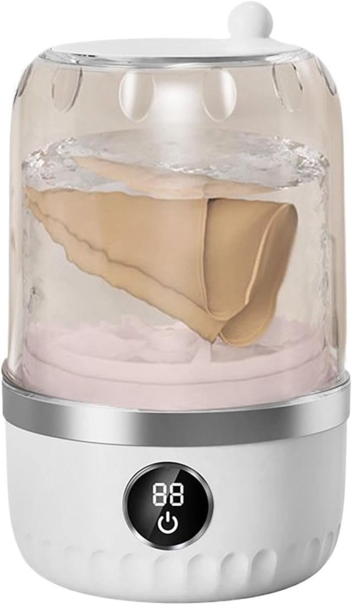 Draagbare Wasmachine Mini Wasmachine Kleine Wasjes Energiebesparend 1 Liter Wit