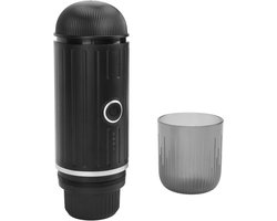 Draagbaar Koffiezetapparaat - Reis Espressoapparaat - Koffie Zetten Onderweg - 19 BAR Druk Extractie - 80 ml Watertank - Zwart