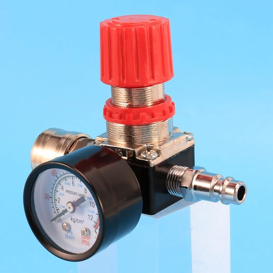 Drukregelaar Compressor - Reduceerventiel 3 Gaten - Luchtdruk Regelen - 3 Gaten Aansluiting - 12 Bar - null — afbeelding 4