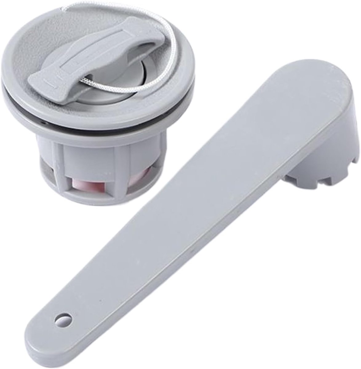 Luchtstopkraan Boot - Ventiel Reserveonderdeel - Watersport Onderhoud - Dubbele Afdichting - 6.3 x 3.9 cm - Grijs