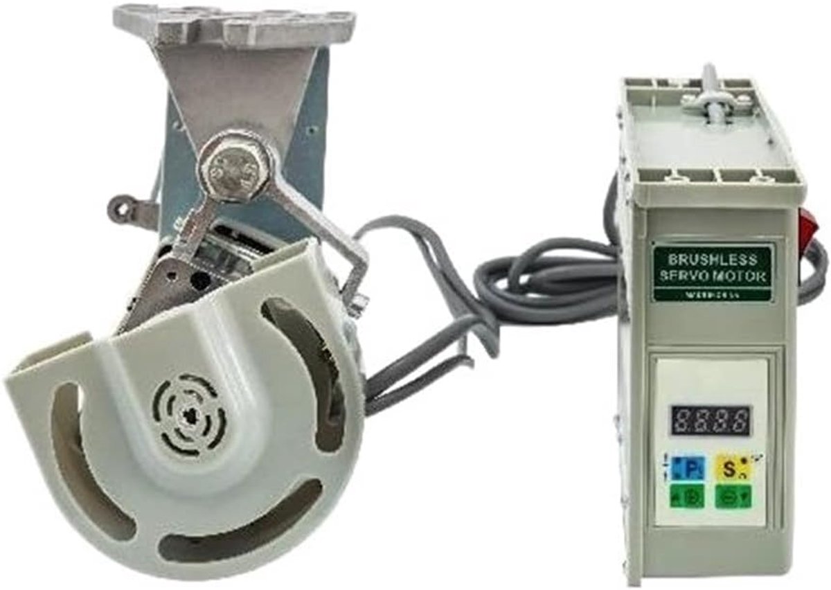 Naaimachine Motor - Industriële Motor - Professioneel Naaiwerk - Naaldpositie Insteller - 750W - Zwart