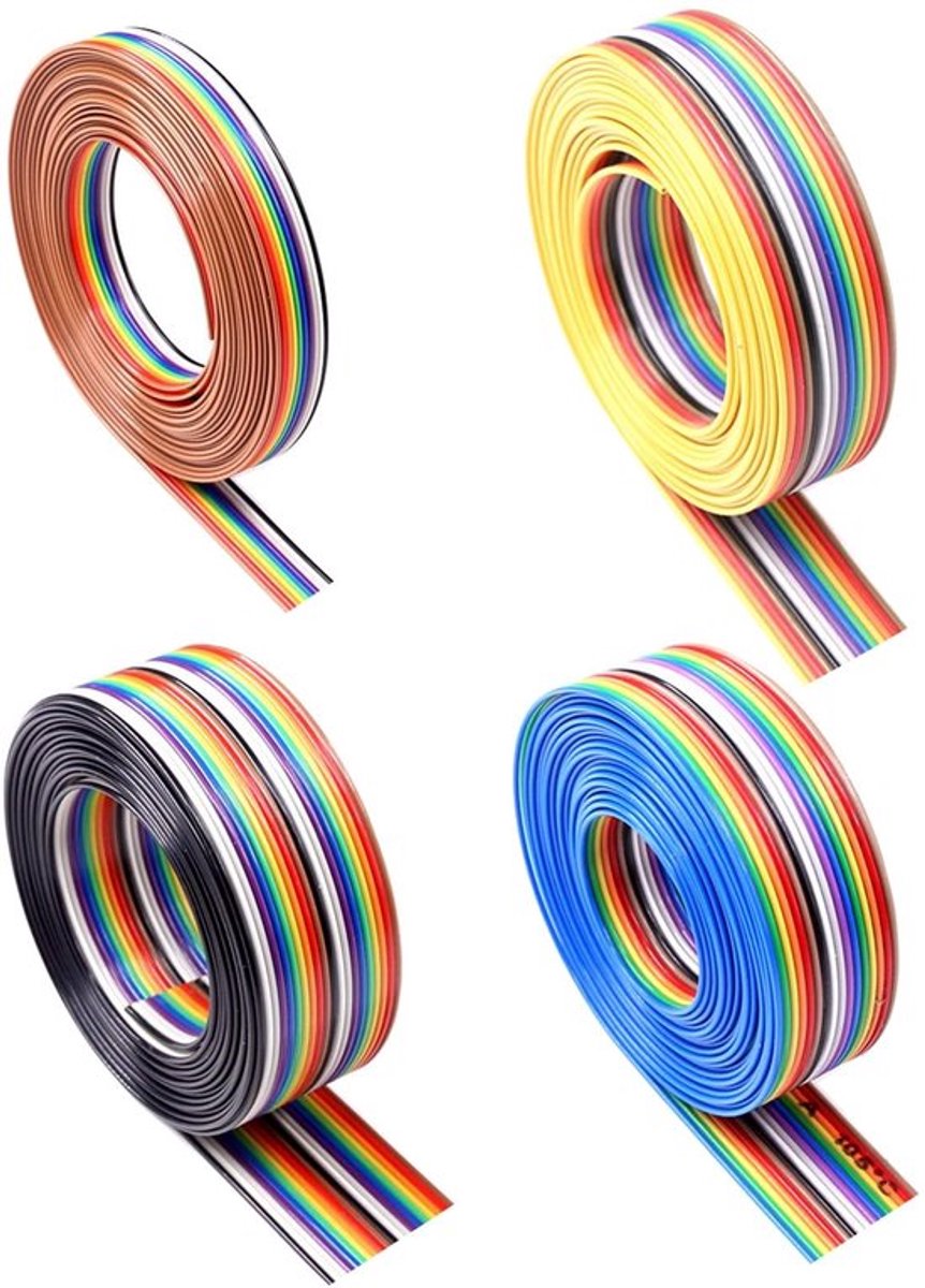 IMstore - Rainbow Flat Cable - Jumper Cable - Hoogwaardige kwaliteit - 3 meter