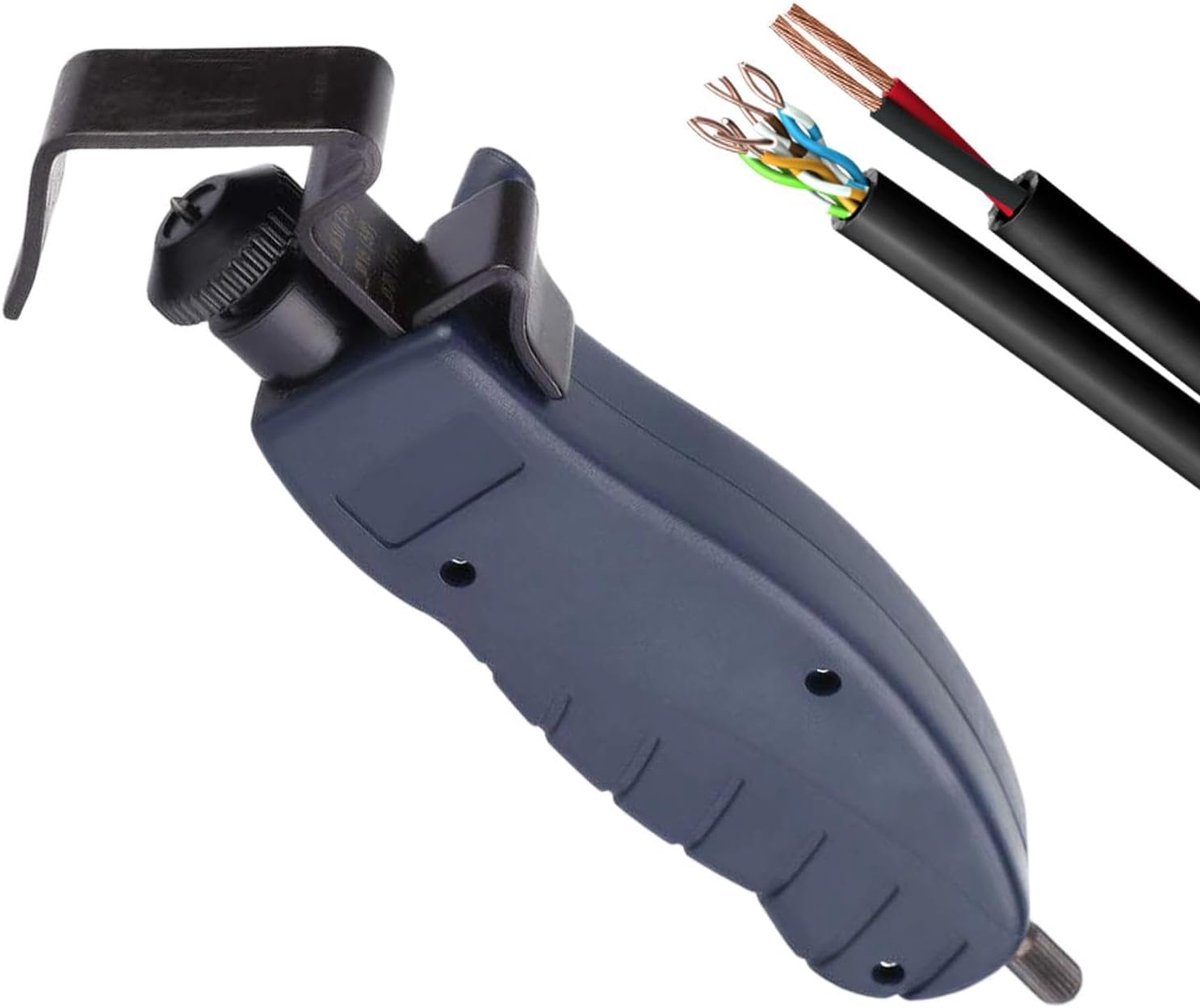 Elektrische Draadstripper - Krimptang Snijder - Bedrading Klussen - Geoptimaliseerd Hefboommechanisme - 0-4.5mm Mantel - Zwart