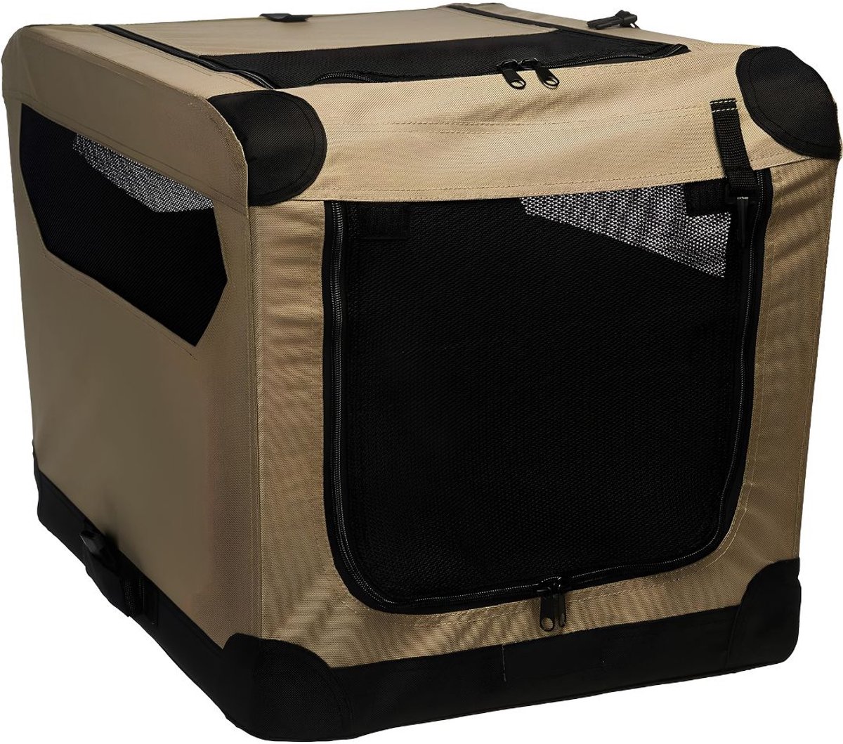 SP® Hondenbench - 2 Deuren - Bench voor Honden - Hondenbench Opvouwbaar - Bruin - 66cm x 46cm x 46cm