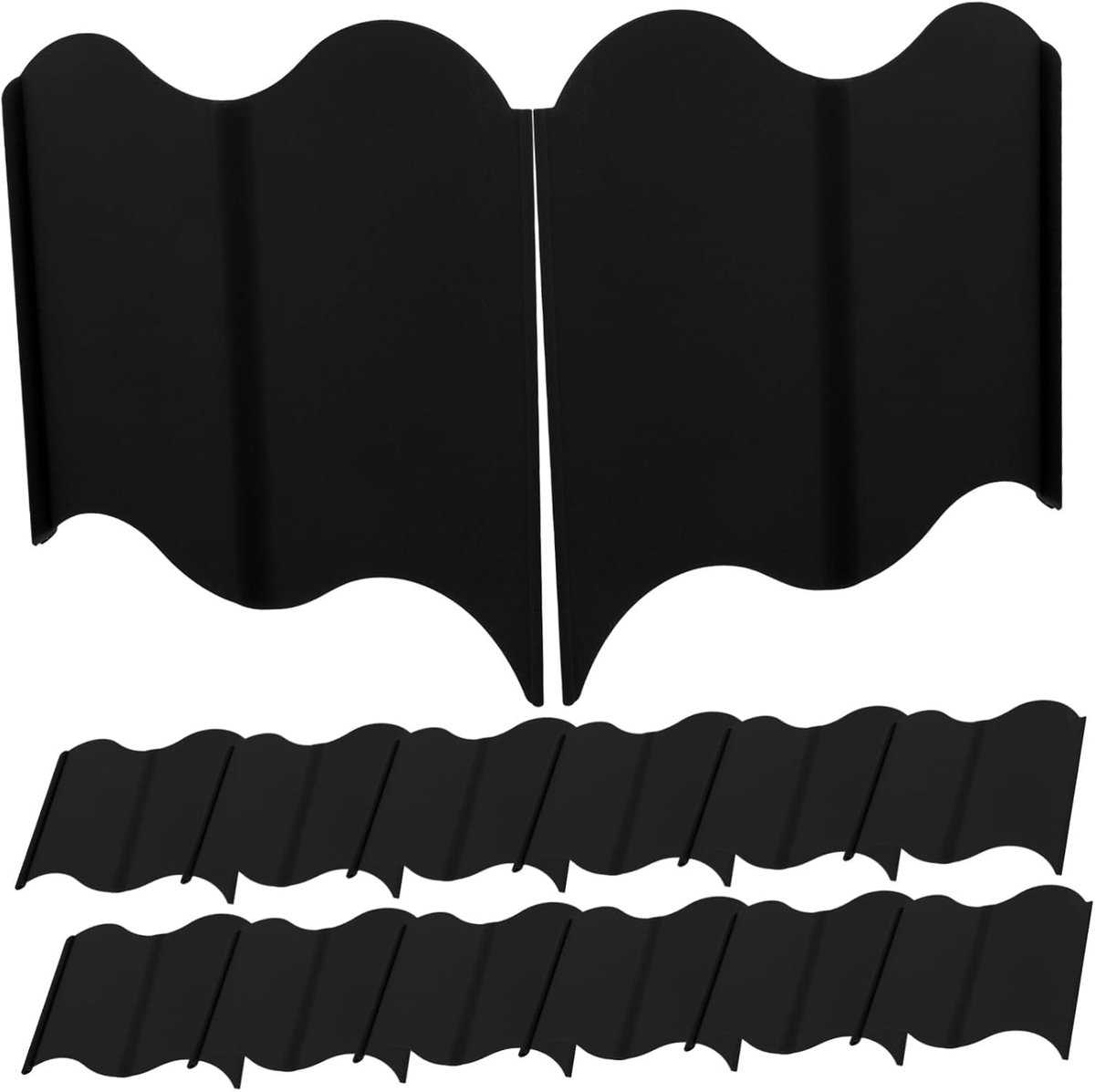 Tuinhekranden - Bloemenhoes Decoratie - Tuinranden Afbakenen - Weerbestendig PP Materiaal - 20 stuks - Zwart