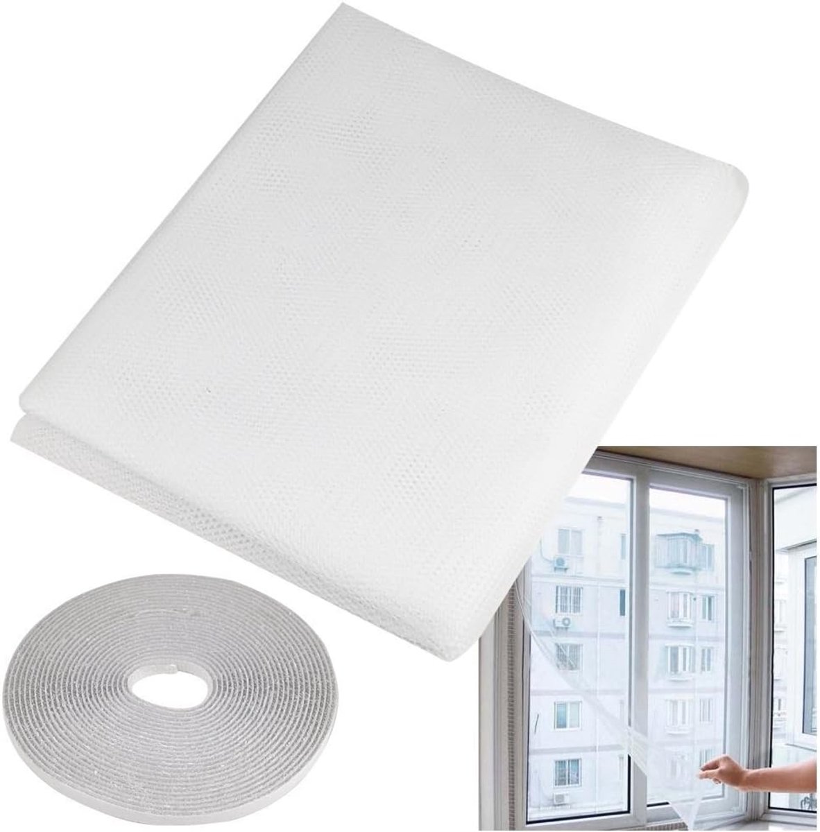 Raam insectenhor - Muggenhor - Insecten weren - Zelf op maat te maken - 150 x 130 cm - Wit