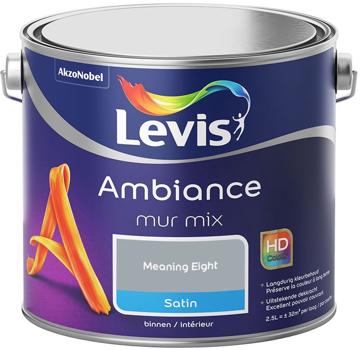 Levis - Ambiance Mur Satin Mix - Meaning Eight - Mengverf - 2,5 L