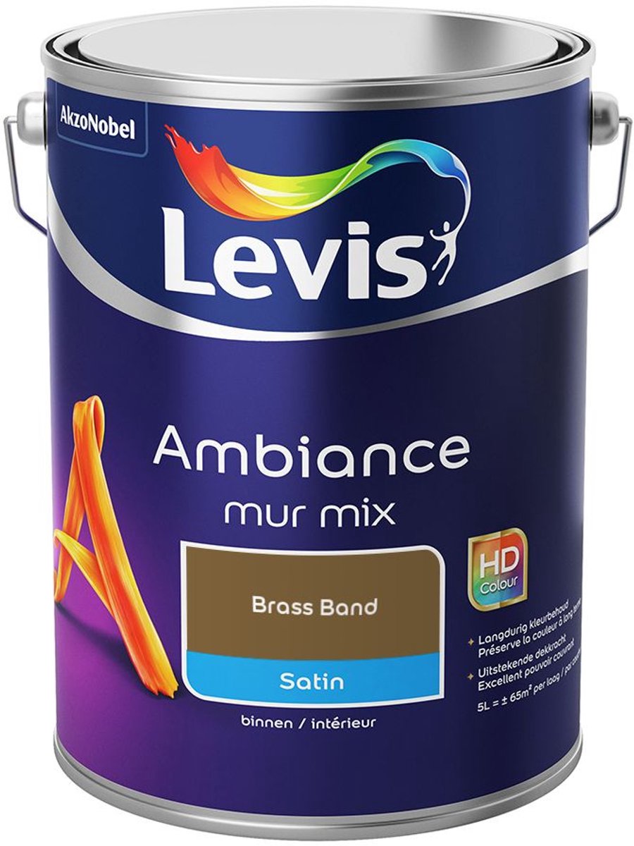 Levis - Ambiance Mur Satin Mix - Brass Band - Mengverf - 5 L
