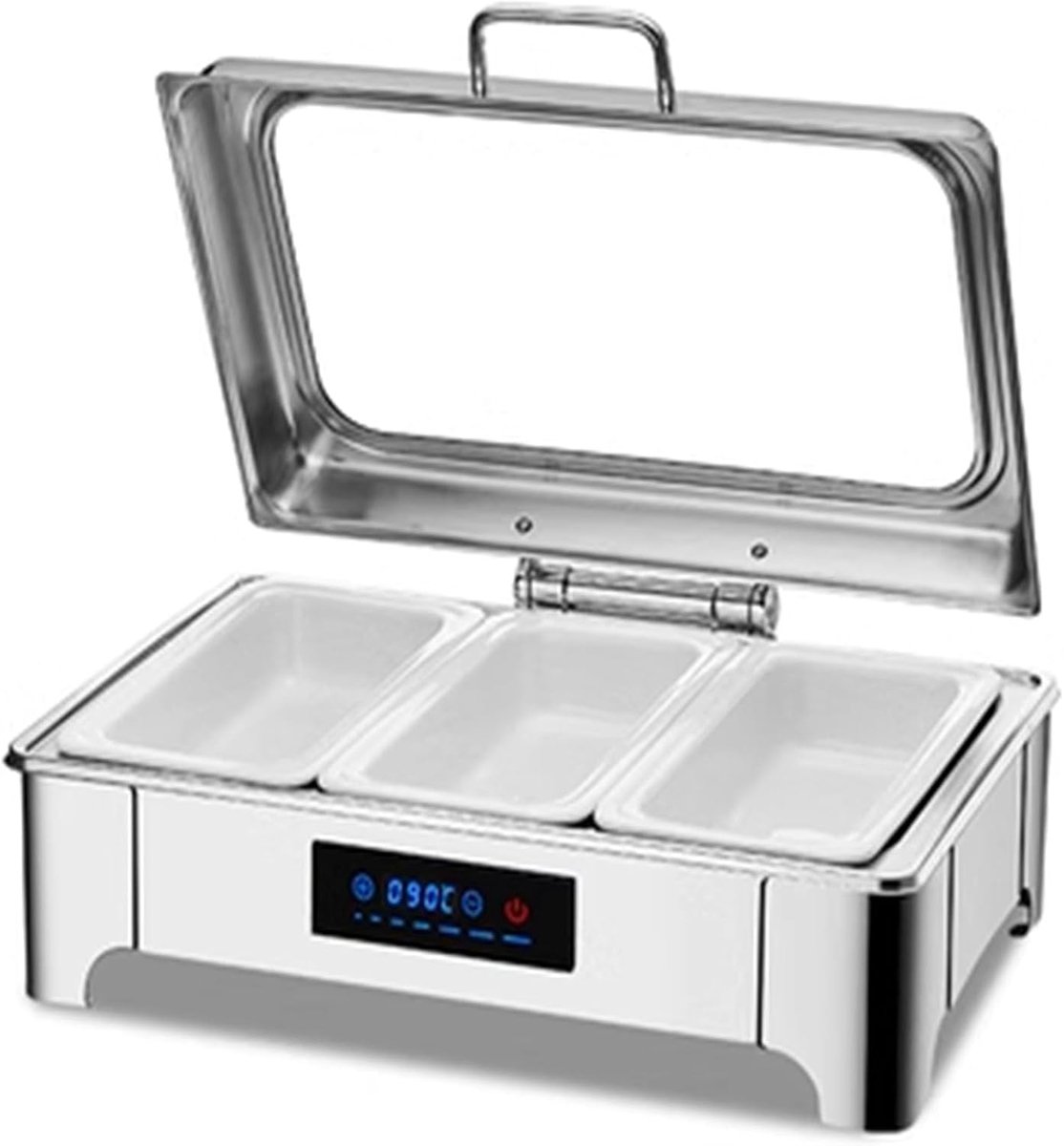 Buffetwarmer RVS - Warmhoudbak - Grote evenementen - Intelligente temperatuurregeling - 9 Liter - Zilver