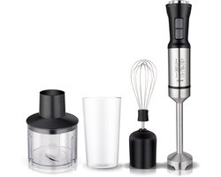4-in-1 Multifunctionele Staafmixer 2000W – Sapcentrifuge, Garde, 700ml & 350ml Bekers – Voor Keuken & Bakken