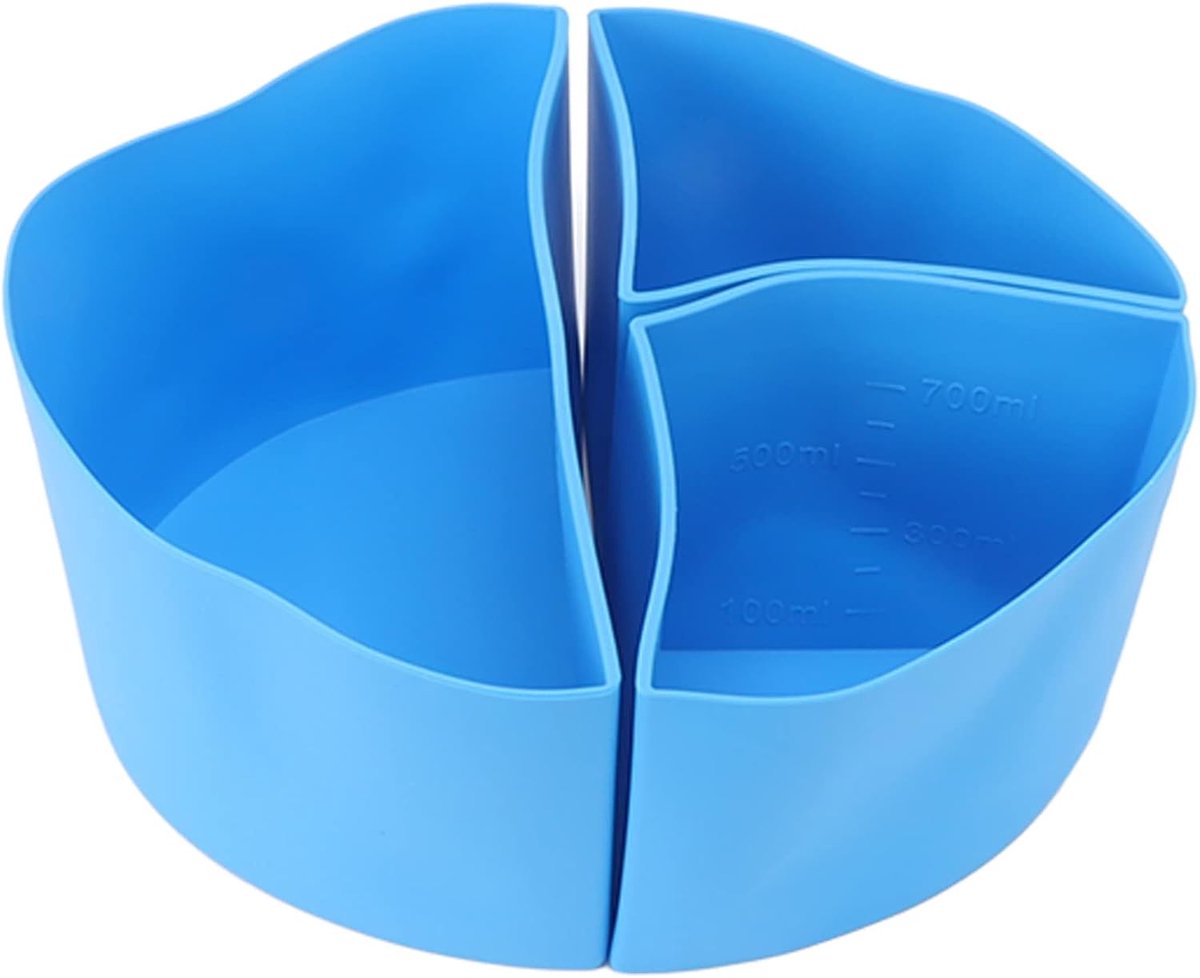 Slowcooker Voering - Kookpot Verdeler - Drie Maaltijden Koken - Siliconen 3-in-1 - 6QT Pot - Blauw