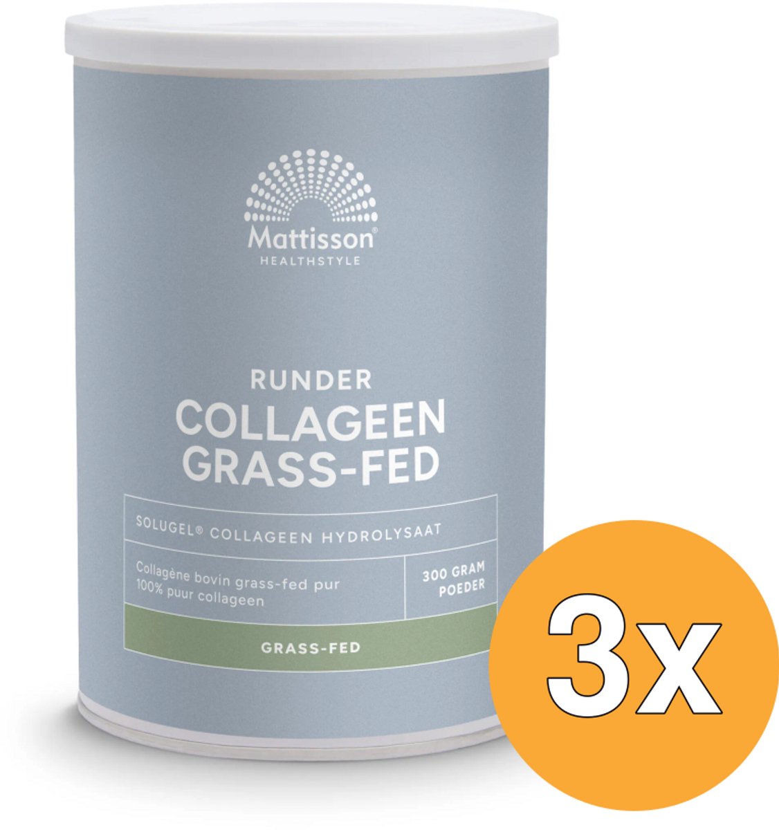 3x Mattisson Solugel Runder Collageengrass-Fed/Gras Gevoerd (300 gr)