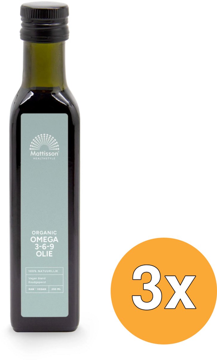 3x Mattisson Omega 3-6-9 Olie Bio (250 ml)