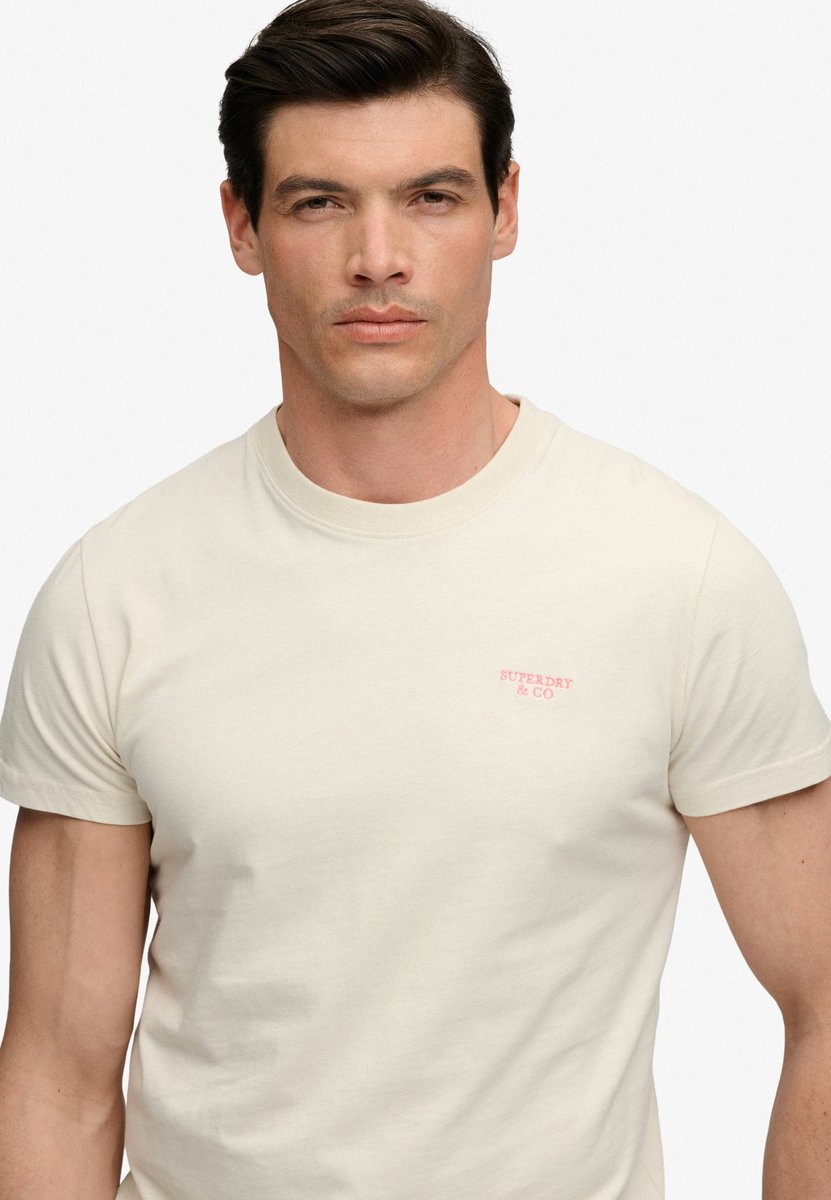 Superdry Essential Gestapeld Logo Geborduurde T-shirt Heren T-shirts Roze