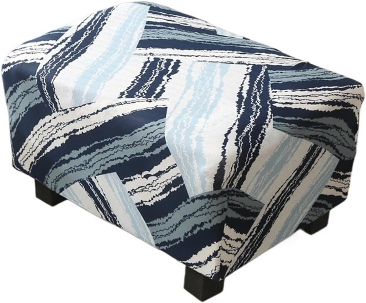 Voetenbank Hoes - Poef Cover - Interieur Verfraaien - Elastische Pasvorm - 35x55cm - Bedrukt