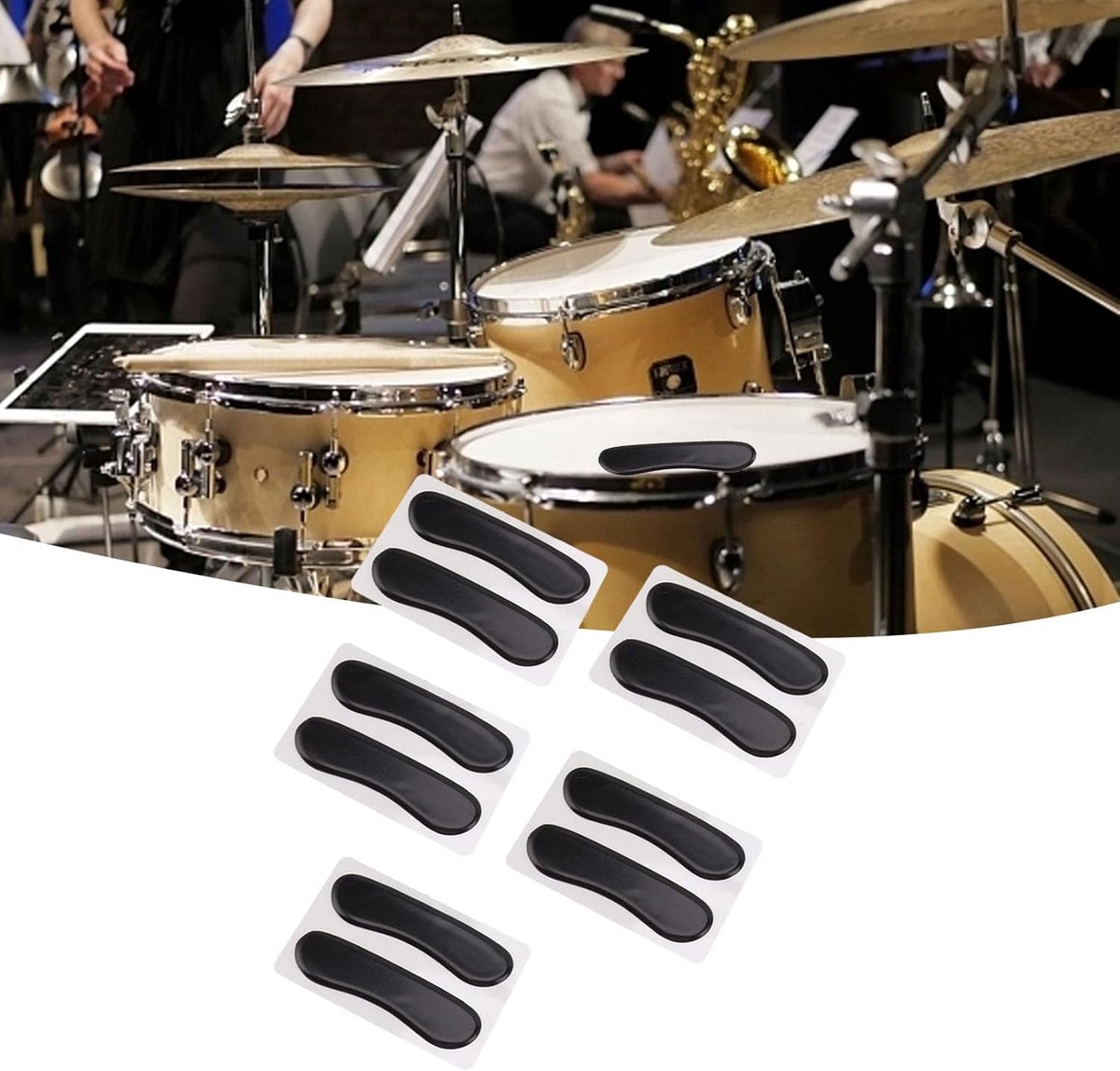 Drum dempers - Dempingspads - Geluid verminderen - Zachte siliconen - 10 stuks - Zwart