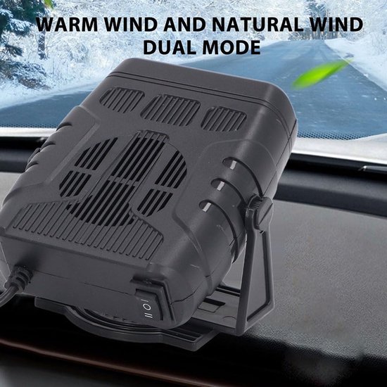 Draagbare Zonnepaneelverwarmer - Efficiënte Verwarming - Buiten Kamperen - 12V 20W Zonne-energie - Draagbaar Ontwerp - Zwart — afbeelding 3