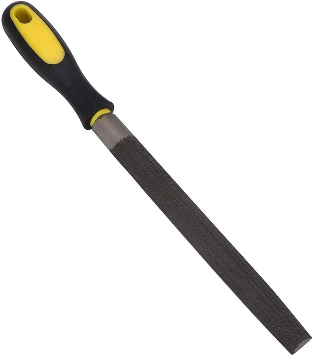 Halfronde Rasp - Metaalvijl - Metaal Bewerken - Ergonomische Grip - 20 cm - Grijs
